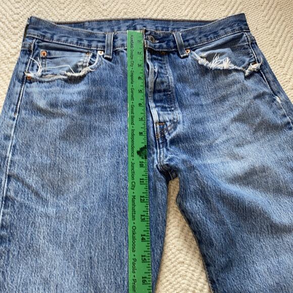 Levi’s 501 Vintage jeans Button fly Denim 501 red logo tag Size 33 x 34 Grunge - Picture 6 of 13